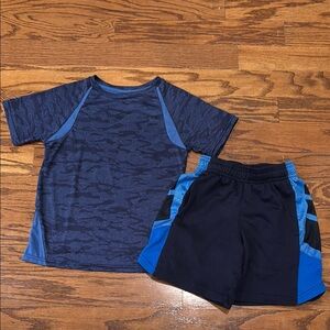 Champion, Boys, Active Top and Shorts, Size S (6-7), Blue